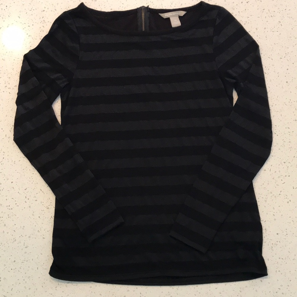 Banana Republic Black Striped Lined w/ back zipper